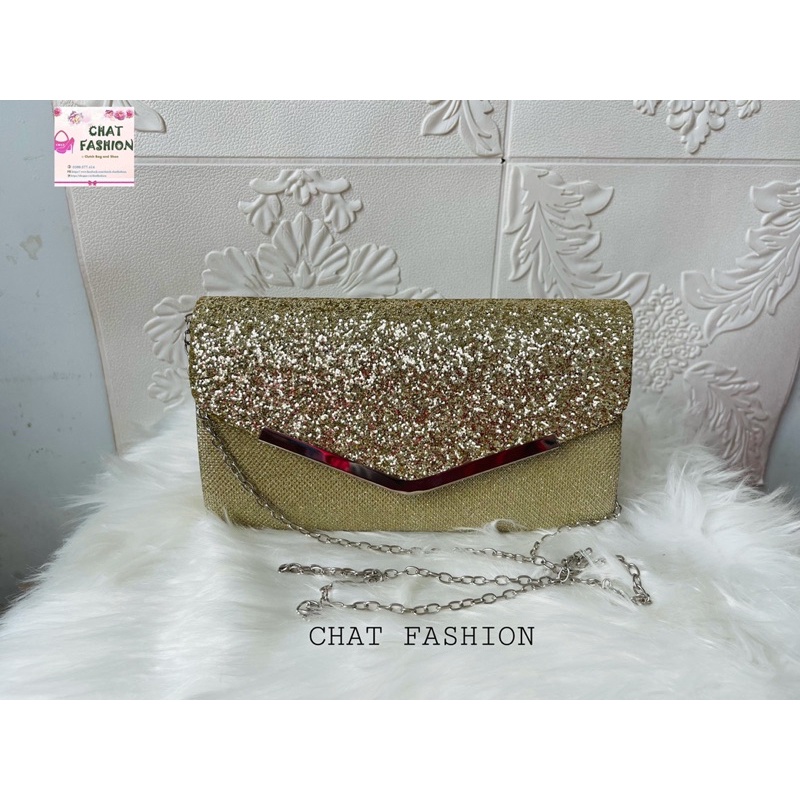 Ví clutch dự tiệc đính kim sa sang trọng TV146