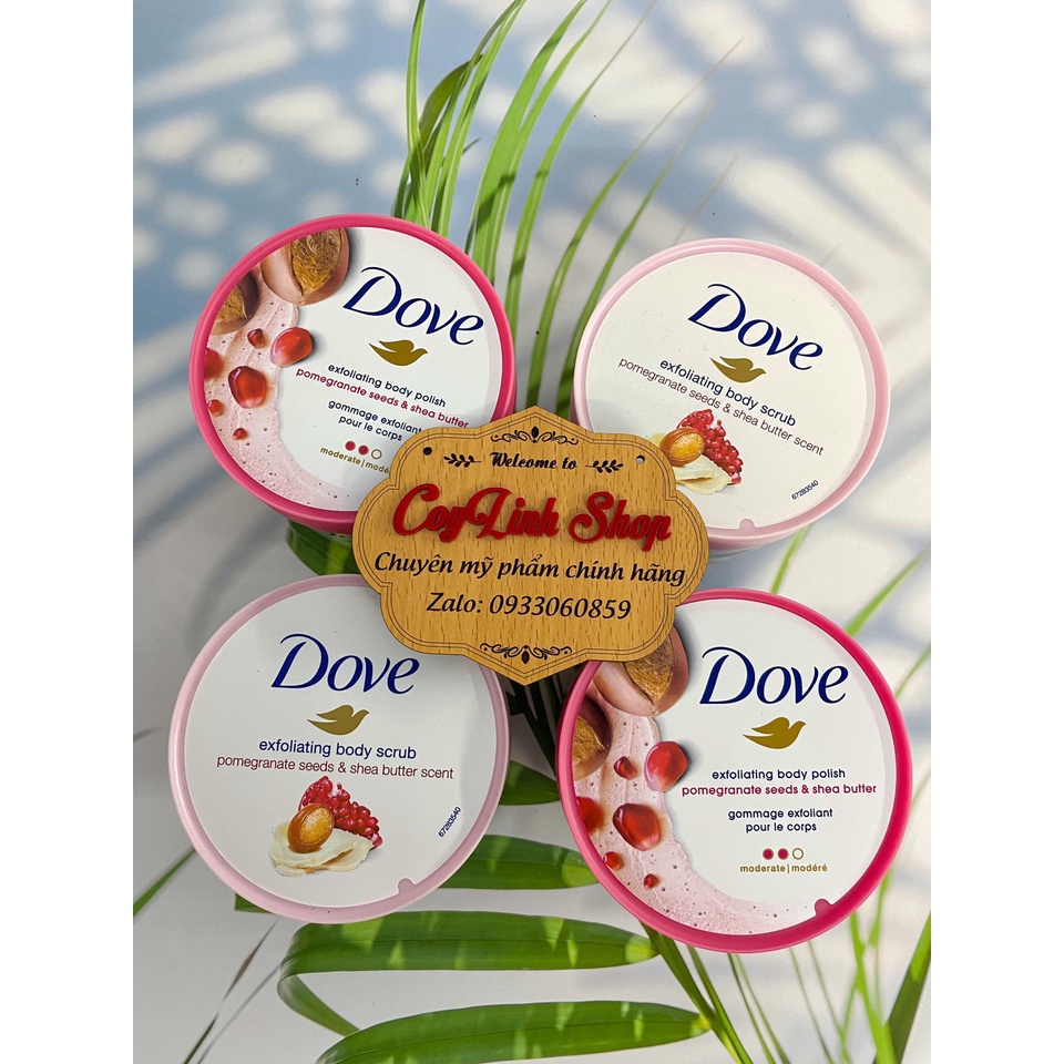 Tẩy da chết DOVE Exfoliating Body Polish, tẩy tế bào chết 298g chính hãng