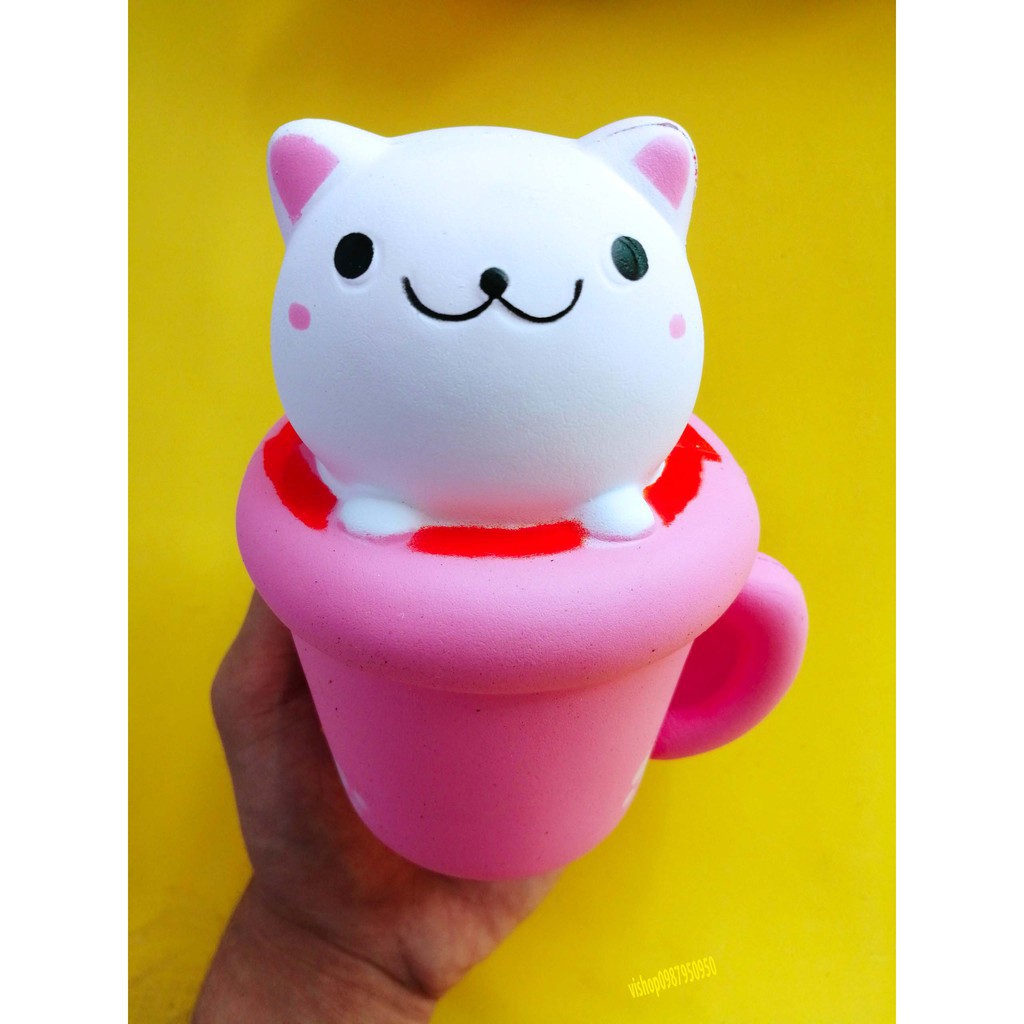 SquiShy cốc thỏ mặt bự |shopee. Vn\Shopdenledz