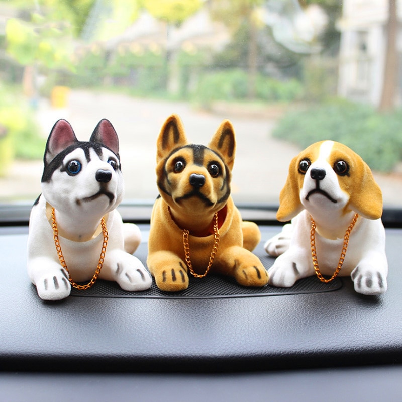 Búp Bê Trang Trí Xe Hơi Hình Chú Chó Husky Dễ Thương