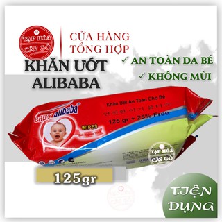 👶 Giấy ướt ALIBABA 125 tờ [FREE 25%] - An toàn cho bé, không mùi, không cồn, không chất bảo quản