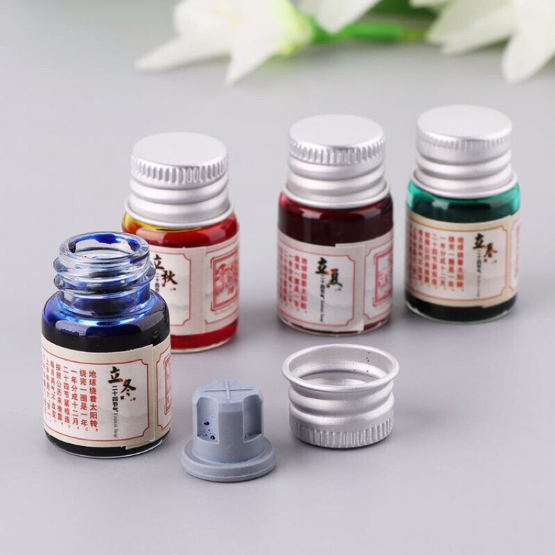 Mực màu có nhũ ánh vàng kim vẽ tranh, viết thư pháp