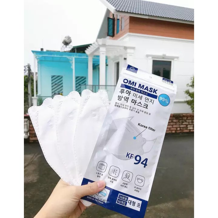Khẩu Trang Cao Cấp 4D KF94 OMI Mask 4 Lớp Kháng Khuẩn (10 Cái/túi) | BigBuy360 - bigbuy360.vn