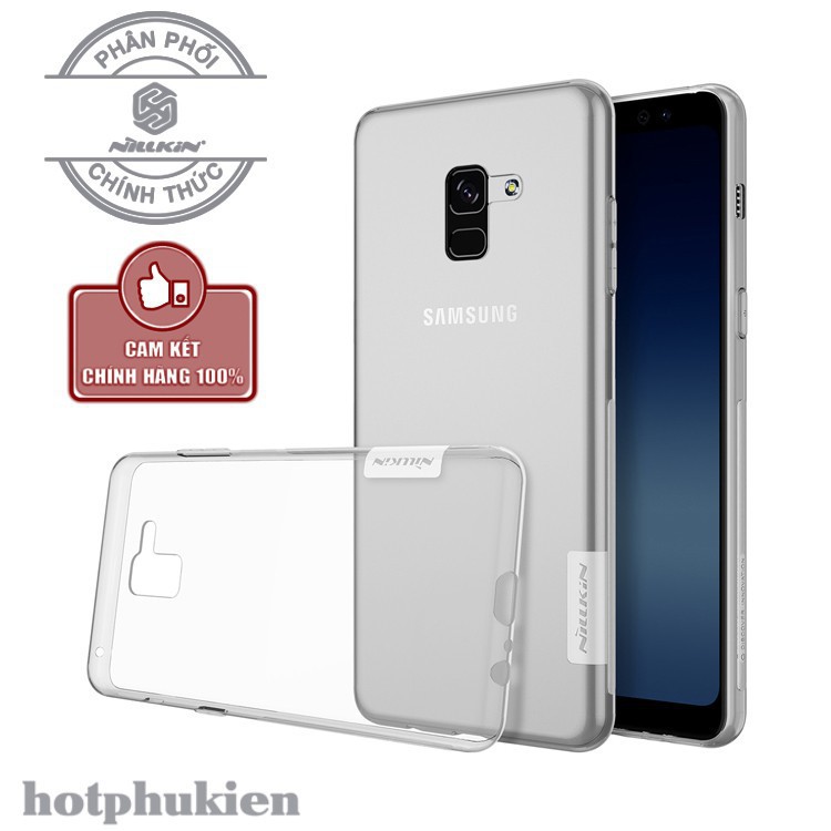 Ốp lưng dẻo silicon Samsung Galaxy A8 Plus 2018 chính hãng Nillkin chống trầy hạn chế ố vàng mỏng 0.6 mm