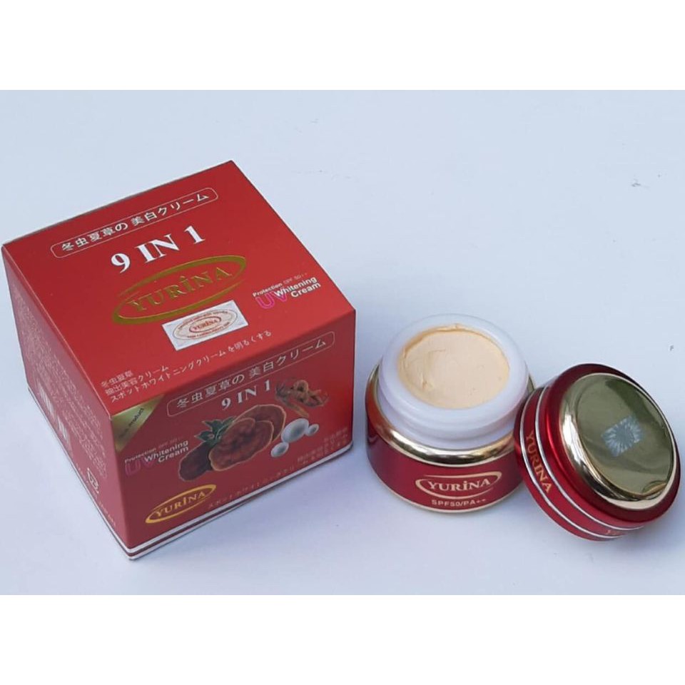 Kem Trắng Da YURINA Đông Trùng Hạ Thảo - Linh Chi, Ngọc Trai, Collagen 9 In 1 _mẫu mới