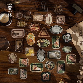 [S17] hộp sticker nhãn dán frame hình khung cổ điển vintage dùng trang trí sổ bullet journal phụ kiện decor chụp ảnh