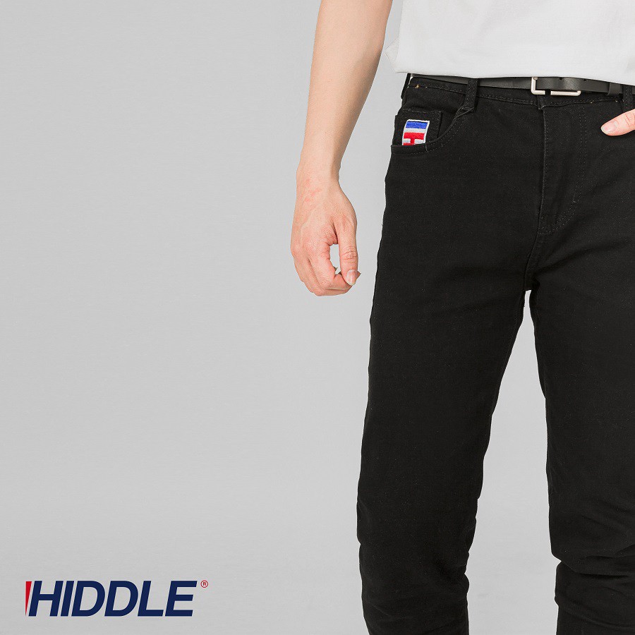 Quần jean nam trơn đen co giãn, quan nam quan jean Basic HIDDLE 2121 | BigBuy360 - bigbuy360.vn