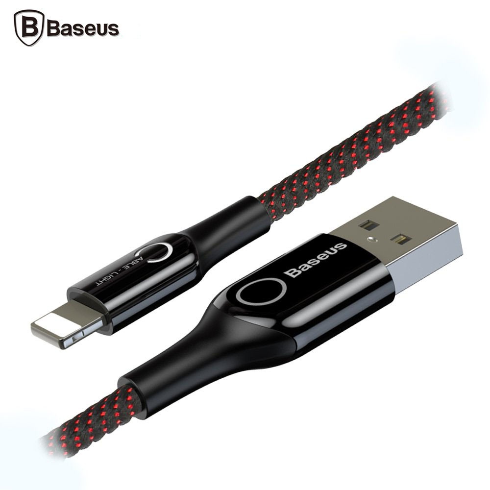 Cáp sạc Lightning tự ngắt Baseus C Shape Light cho iPhone 6/ 7/ 8/ iPhone X/ iPad (2.4A)