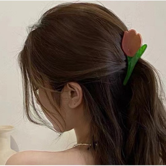 Kẹp Tóc Hình Hoa Tulip Đơn Giản Thời Trang Cho Nữ