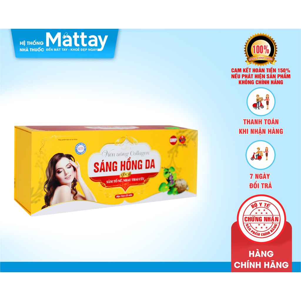 Sáng Hồng Da - Vạn Tam - Hộp 45 Viên - Bổ Sung Sâm Tố Nữ, Collagen, Nhau Thai Cừu. | BigBuy360 - bigbuy360.vn