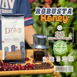 Cà phê Robusta Honey 100% nguyên chất rang mộc, cà phê hữu cơ thu hoạch trái chín 100%