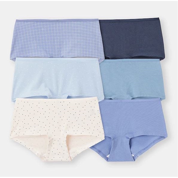 [FREESHIP] (Nhiều mẫu) Quần lót Boxer Cotton nữ GU set/6cái- Hàng nội địa Nhật