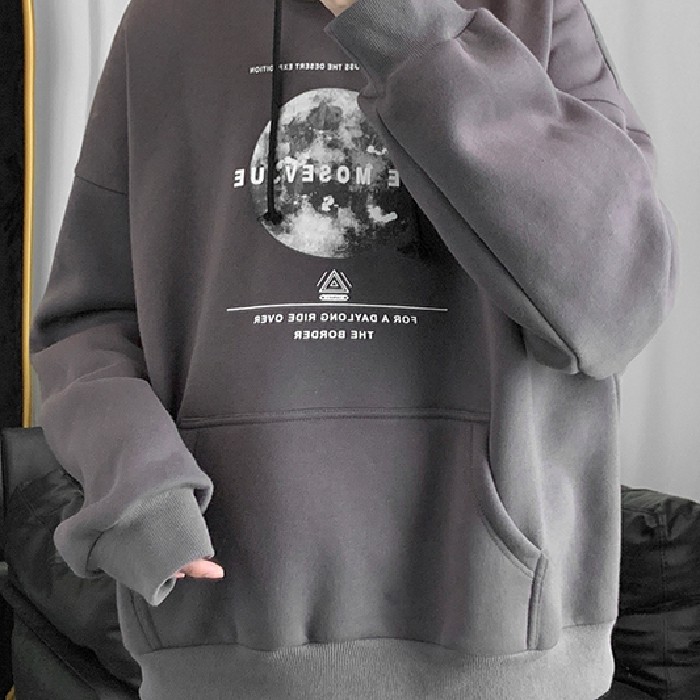 Áo hoodie tay dài dáng rộng in họa tiết thời trang cho nam | BigBuy360 - bigbuy360.vn