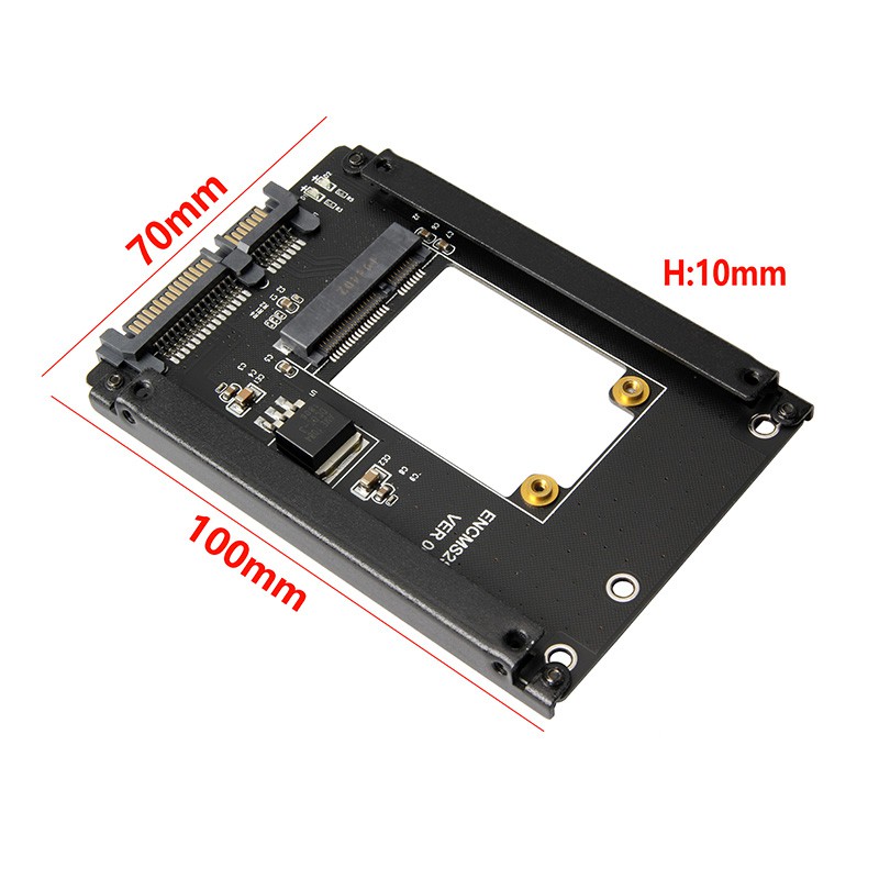 Thẻ Chuyển Đổi Msata Ssd Sang 2.5inch 22pin Sata3.0 Kèm Giá Đỡ Kim Loại | BigBuy360 - bigbuy360.vn
