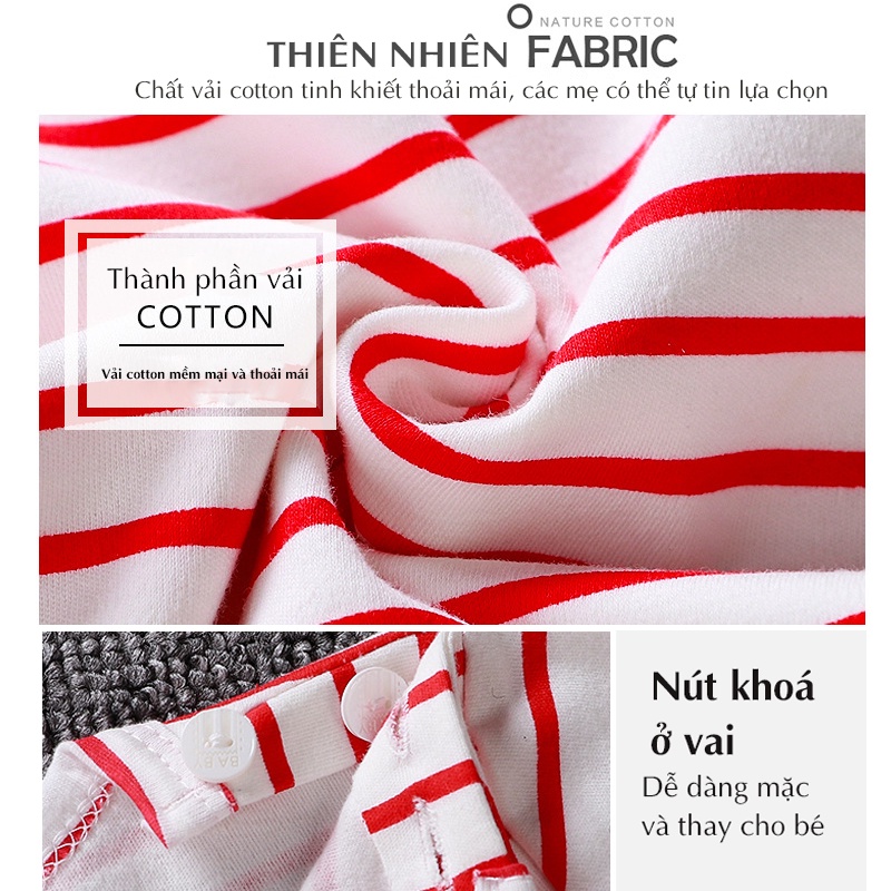 Bodysuit dài tay cho bé gái bé trai, bộ body cho bé sơ sinh hàng Quảng Châu cao cấp Poco Home