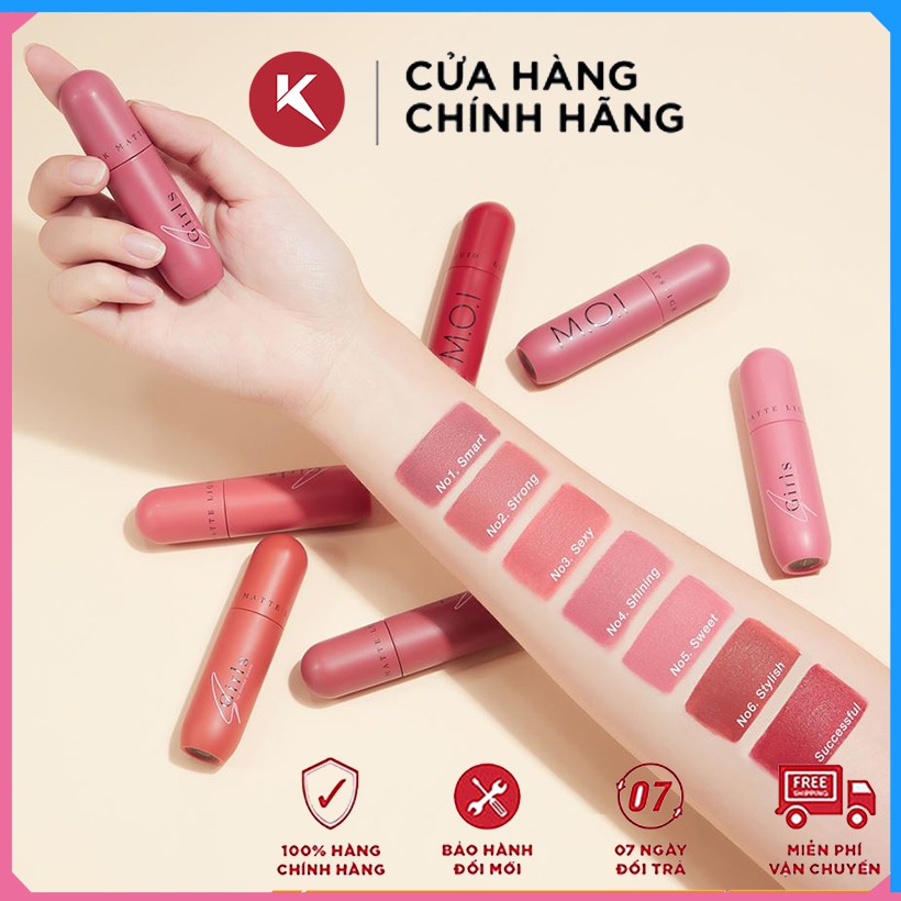 Son Kem Hồ Ngọc Hà  💄FREE SHIP💄  Son Kem Lì S'girl by Hương Giang Chính Hãng M.O.I Bền Màu Lâu Trôi