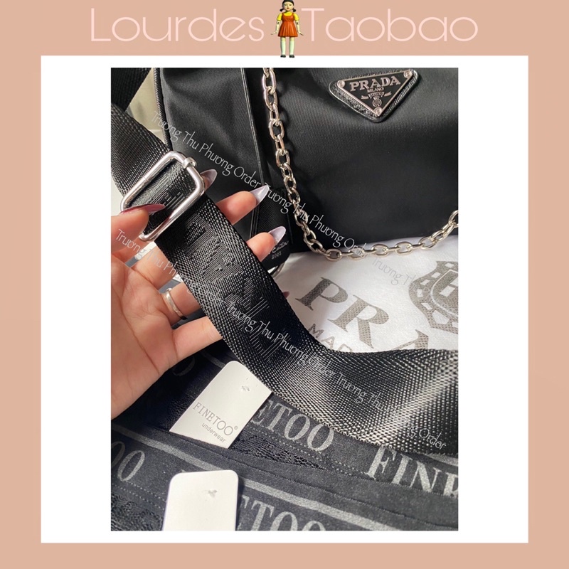 Túi Xách Vải dù xịn dập logo túi khoá dây