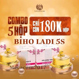 Xã hàng combo 5 hộp biho ladi kem siêu dưỡng thâm 5s - biho ladi 20gr