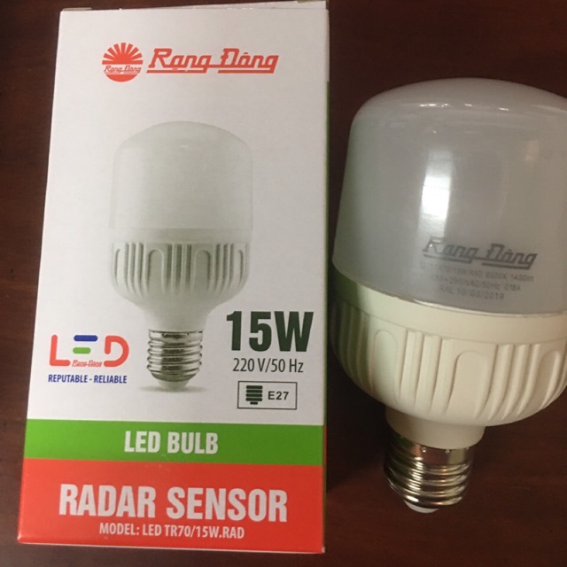 Bóng đèn LED cảm biến Radar Rạng Đông 15W