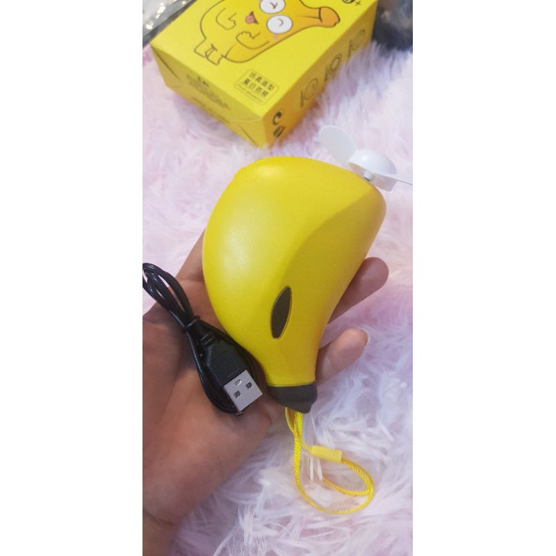 QUẠT MINI CẦM TAY MINI SIÊU CUTE SIÊU MẠNH HÌNH CHUỐI / SẦU RIÊNG