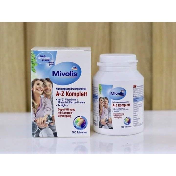 [ HÀNG ĐỨC ] Vitamin tổng hợp Mivolis A Z Komplett cho người dưới 50 tuổi, 100 viên | Thế Giới Skin Care