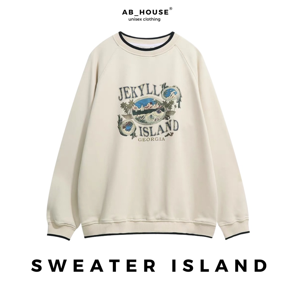 Áo Sweater ISLAND form rộng unisex nam nữ (Ảnh thật/Có sẵn)
