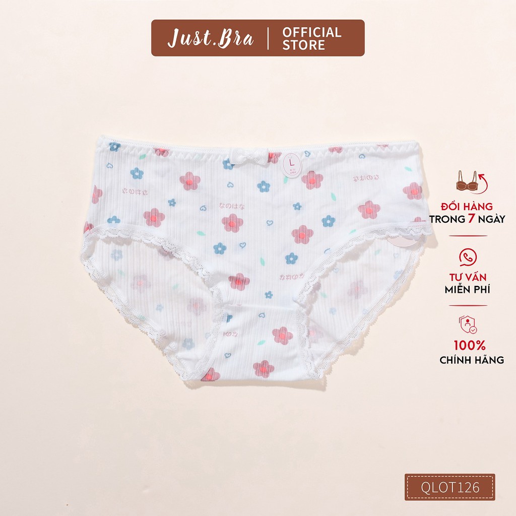 Quần lót  nữ Just Bra họa tiết xinh xắn, chất liệu cotton thoáng mátQLOT126