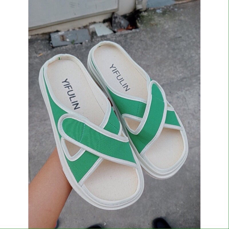 Giày Nữ - Giày Sục Nữ - Giày Đạp Gót Nữ Quai Chéo- dép quay chéo Hottrend 2022