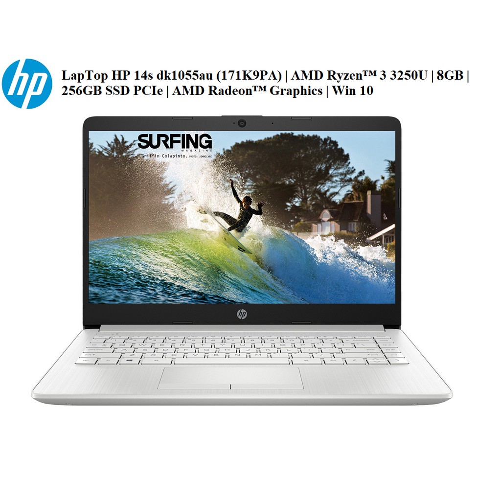 LapTop HP 14s dk1055au 171K9PA | Ryzen 3 3250U | 8GB | 256GB SSD PCIe | VGA AMD Radeon | Win 10 | 14&quot; HD