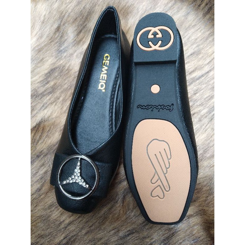 Giày bệt nữ da mềm,đế cao su dẻo 2 màu | BigBuy360 - bigbuy360.vn