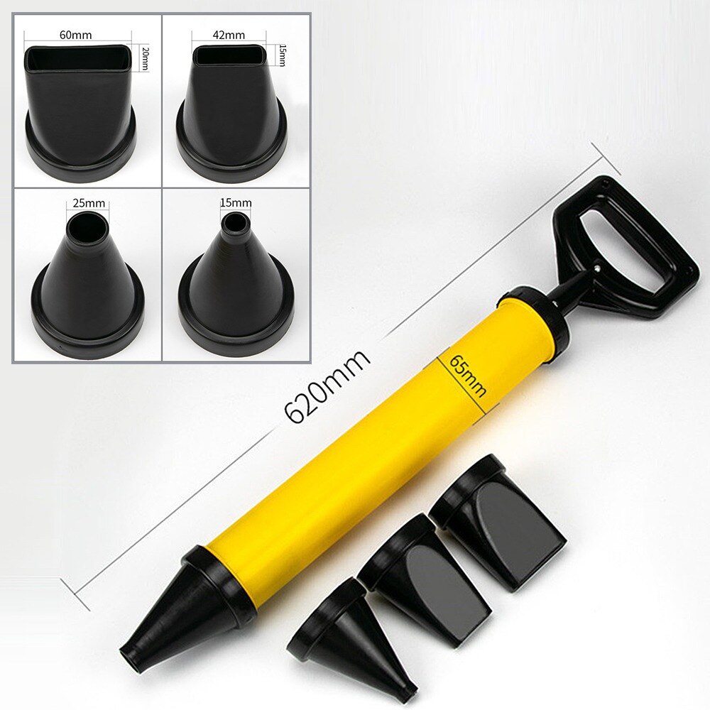 Dụng cụ bơm vữa xây dựng- Súng phun bơm xi măng, Máy Xịt Vữa Bằng Tay, Dụng cụ xây dựng chống Kèm 4 đầu bơm
