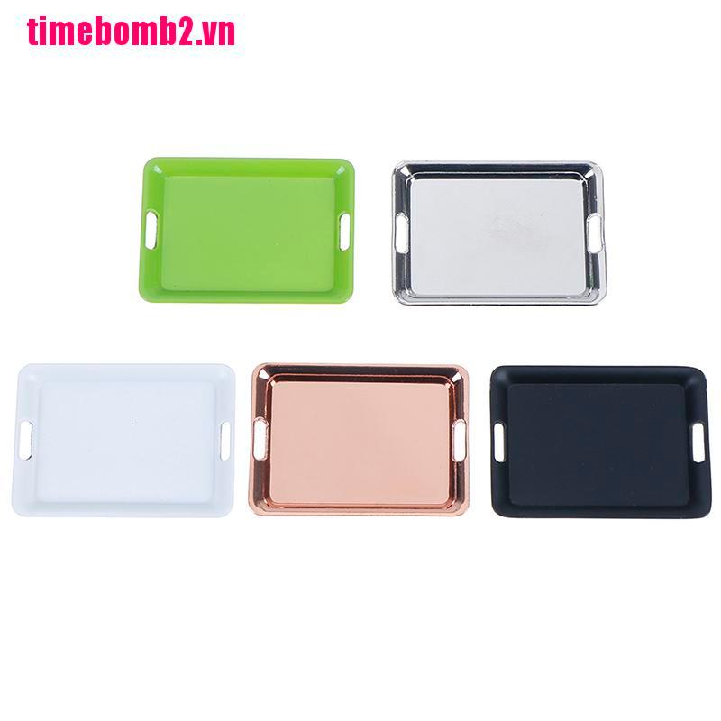 Khay Kim Loại Mini 42mm X 60mm Tỉ Lệ 1: 12 Dành Cho Búp Bê