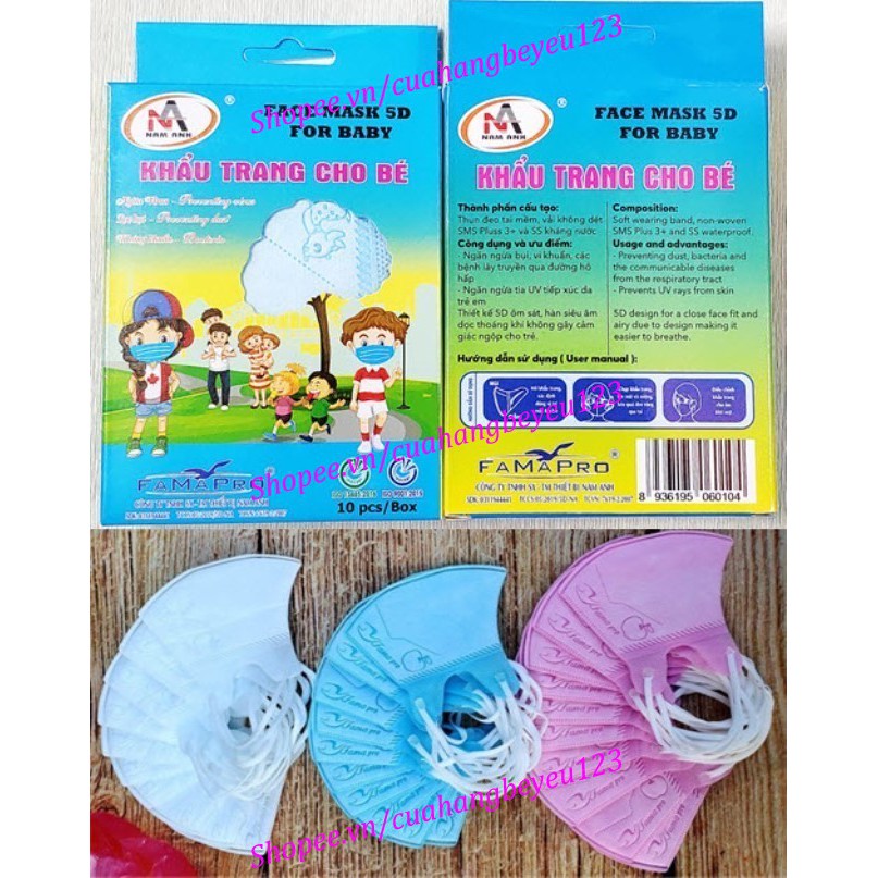 Khẩu trang trẻ em famapro 5d - việt nam - ảnh sản phẩm 4