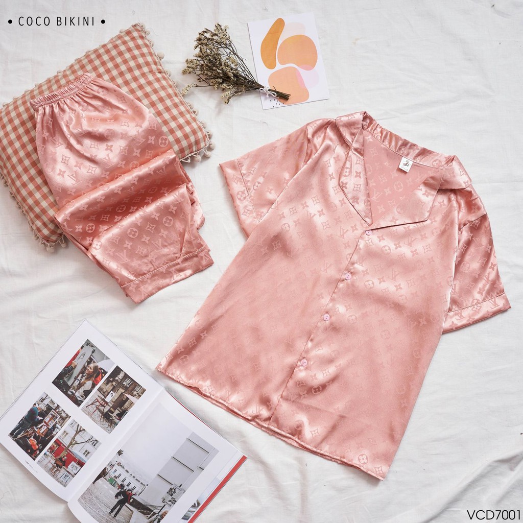 𝑪𝑶𝑪𝑶 𝑩𝑰𝑲𝑰𝑵𝑰 Bộ Đồ Ngủ - Đồ Mặc Nhà Lụa Gấm ( VCD7001 ) | BigBuy360 - bigbuy360.vn