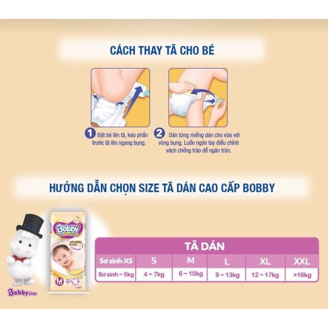 [ĐỦ SIZE] Tã quần Bobby Extra Soft Dry S70/M64/L56/XL50/XXL46