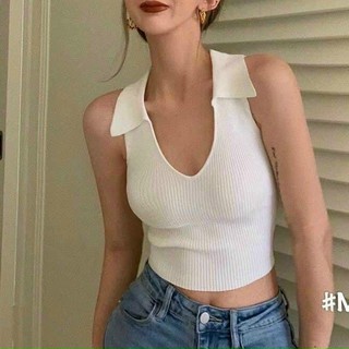 Áo Thun Nữ Sát Nách Cổ Polo Ôm Body Size Dưới 54kg Thời Trang Dễ Phối Đồ-BST HÈ 2021