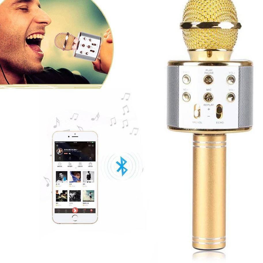 Micro Hát Karaoke Wster Ws 858 Kết Nối Bluetooth Ws Ws 858