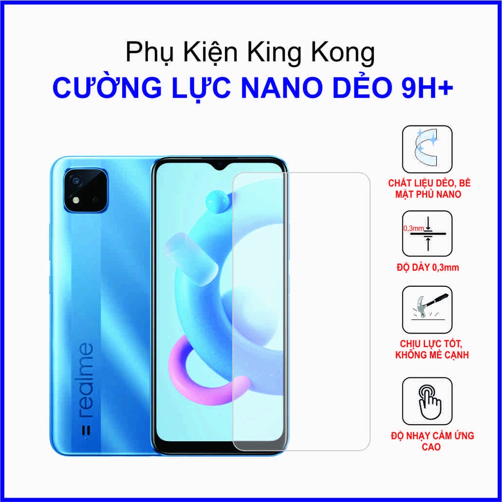 Dán cường lực Realme C20 ,  cường lực nano dẻo 9H+