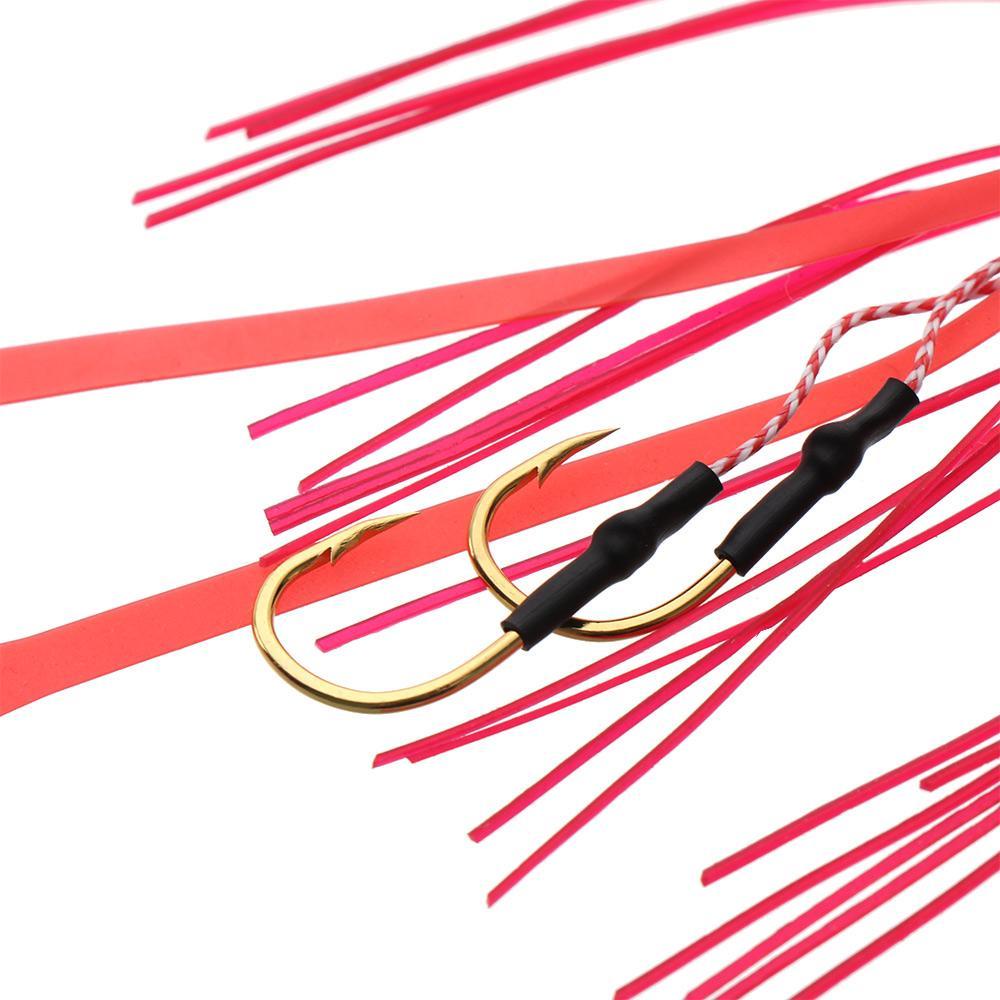 MUVAKO Bộ 3 Dây Móc Câu Cá Đôi Bằng Cao Su Silicone