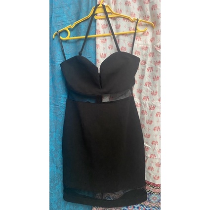 Áo đầm váy hở vai cúp ngực màu đen phong cách_thanh lý 2hand giá rẻ like new