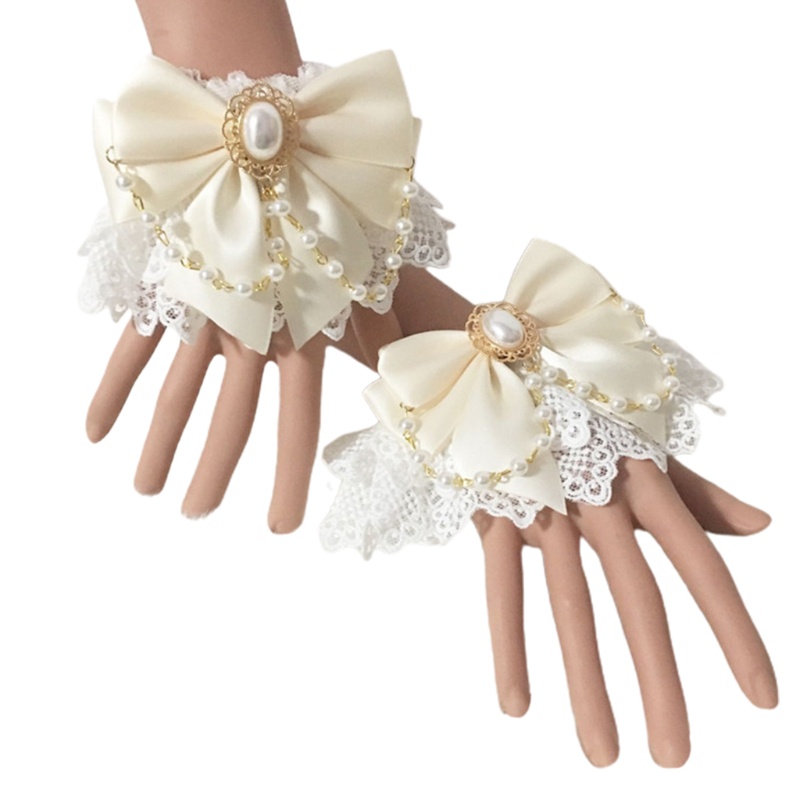 Vòng Tay Ren Hai Lớp Đính Ngọc Trai Giả Phong Cách Lolita