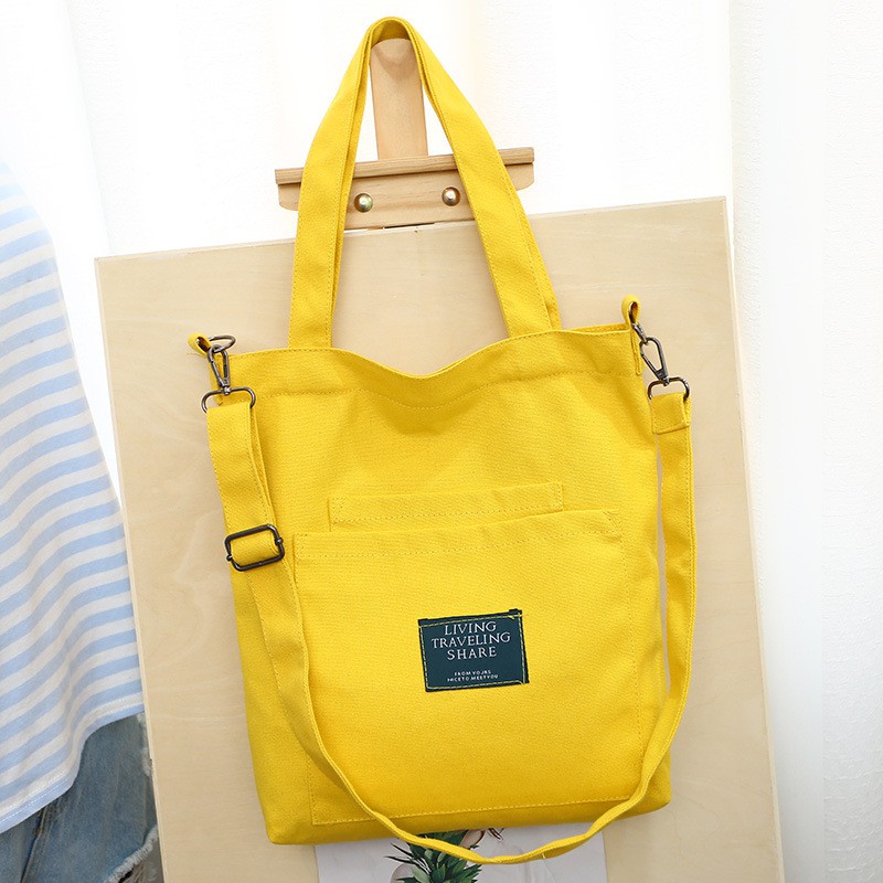 Túi vải bố canvas tote đựng đồ quần áo đeo vai thời trang nhỏ giá rẻ LUKAMO TX04