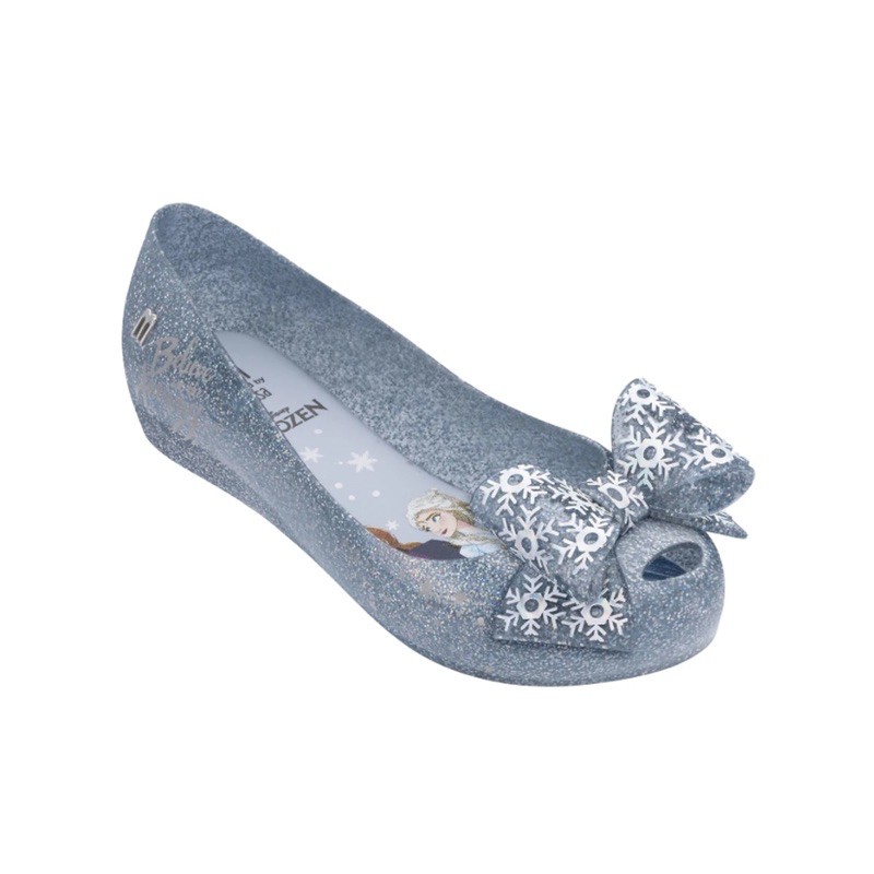 Giày búp bê nhựa dẻo thơm Melissa cho bé gái size lớn hoạ tiết Frozen/nàng tiên cá
