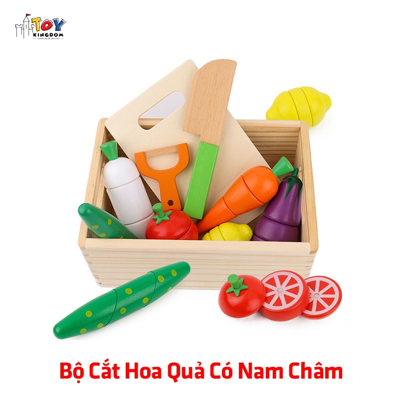 Bộ Đồ Chơi Cắt Gọt Rau Củ Quả Bằng Nam Châm Giúp Bé Tăng Khả Năng Nhận Biết Và Vận Động Cho Bé