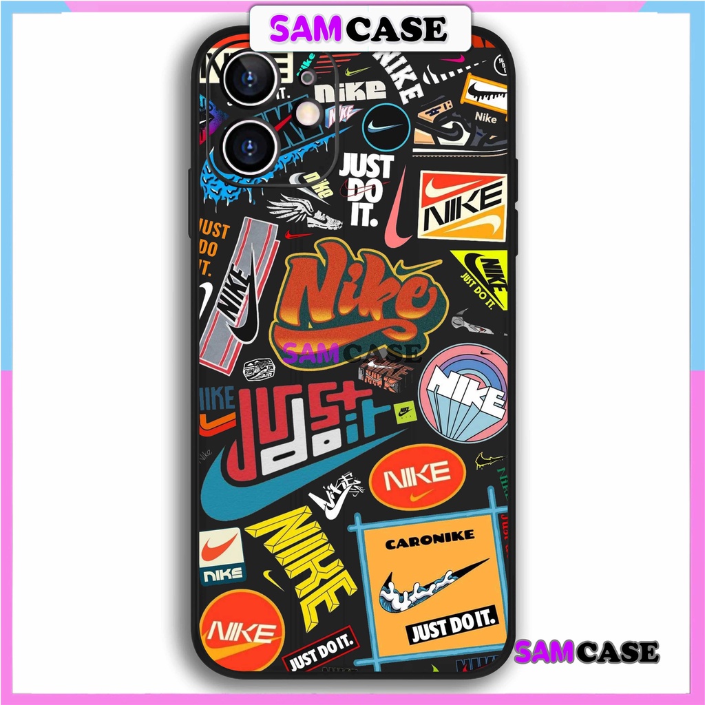 Ốp lưng iPhone NIKE cạnh viền vuông silicon mềm dẻo bảo vệ camera cho iphone 6/6s/7/8/X/XS/XR/11/12/13 Pro Plus Max