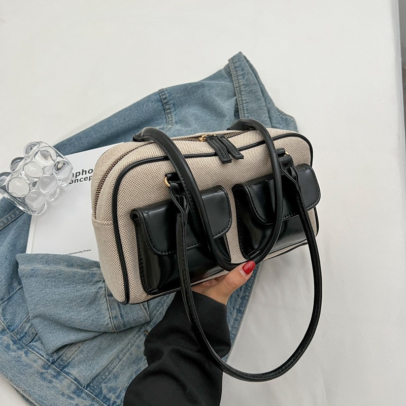 Túi Xách Vải Canvas Thiết Kế Cỡ Lớn Phong Cách Retro Thời Trang Cao Cấp