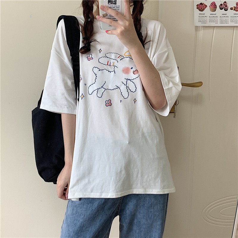 Áo thun nữ form rộng Yinxx, áo phông tay lỡ ATL255