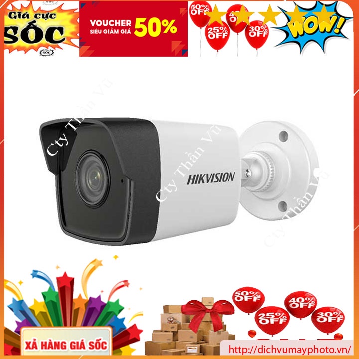 Camera IP Hik 2MP Có Poe Có Mic, mã DS-2CD1023G0-IUF