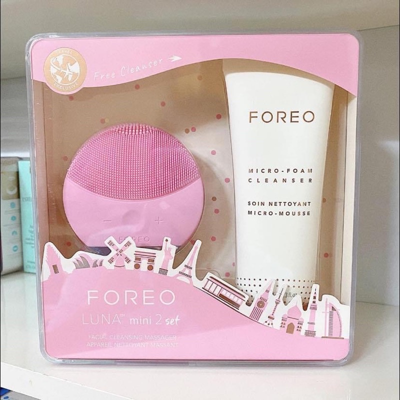 SET MÁY RỬA MẶT FOREO LUNA MINI 2 tặng SỮA RỬA MẶT FOREO MICRO FOAM CLEANSER