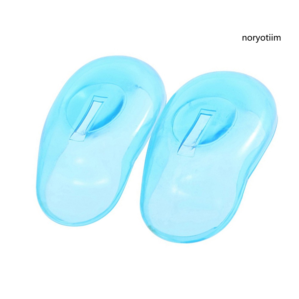 Set 2 Bọc Bảo Vệ Tai Khi Nhuộm Tóc Bằng Silicon Màu Xanh Dương